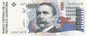 10000 Australes Argentinien 1989 p.334a VF
